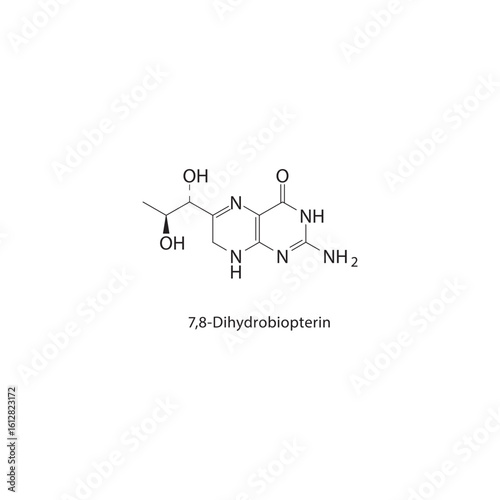 Dihydrocodeine skeletal structure. Opioid compound schematic illustration. Simple diagram, chemical formula.