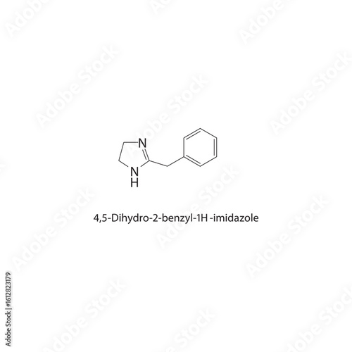 7,8-Dihydrobiopterin skeletal structure. Pteridine compound schematic illustration. Simple diagram, chemical formula.