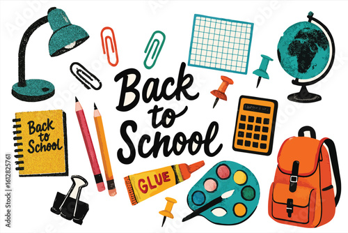 Back to School Supplies Clipart, Perfect for Classroom Decor, Student Planners, Educational Posters, Kids Worksheets & Teacher Resources

