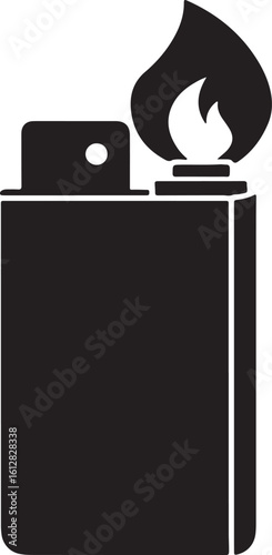 lighter silhouette, black and white silhouette, vector and illustration