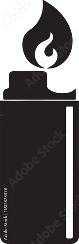 lighter silhouette, black and white silhouette, vector and illustration
