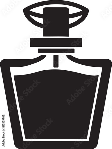 perfume silhouette, black and white silhouette, vector and illustration