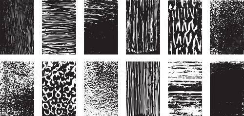 Grunge Square Texture Pack – Black and White Abstract Dust Overlay Vector on Transparent Background