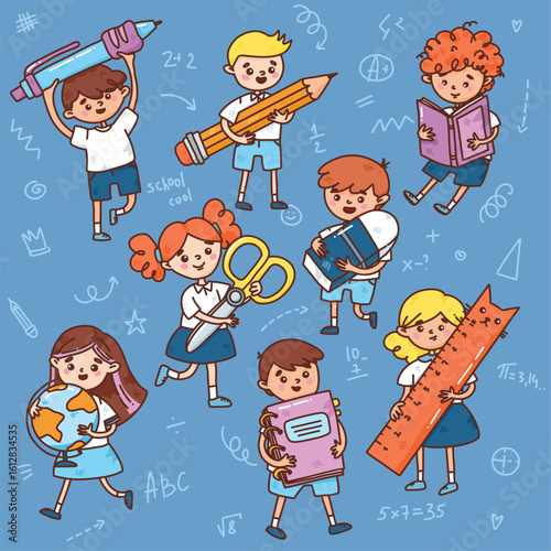 vector set with pupils