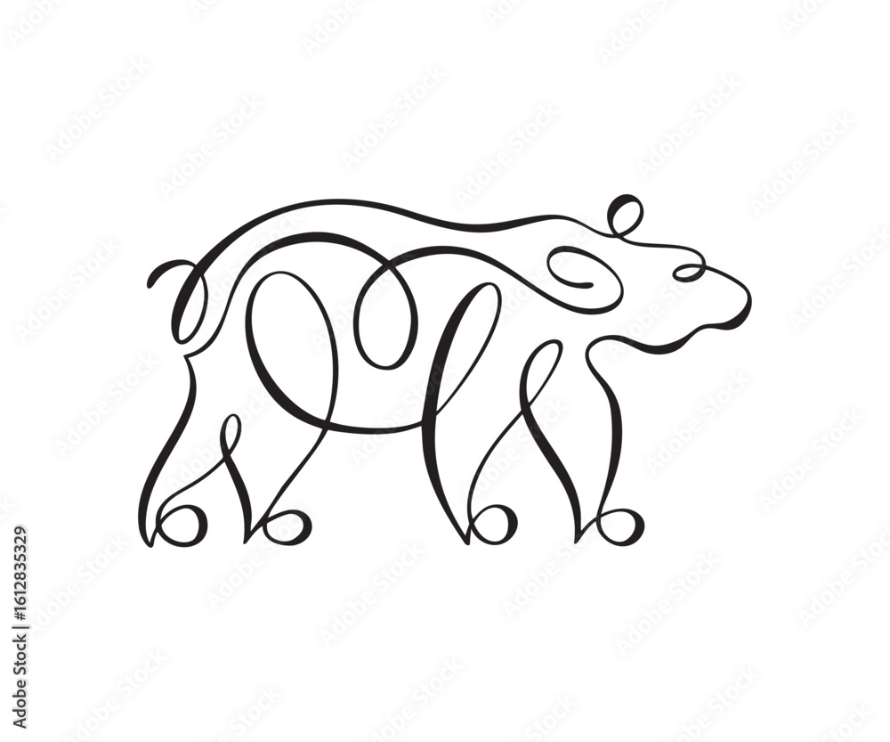 Obraz premium Calligraphic Animal Vectors