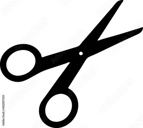High-Contrast Close-Up of Scissors Silhouette with Visible Pivot Point