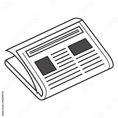 
a newspaper with a folded corner