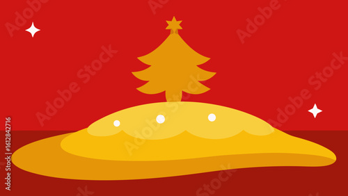 plush carpet golden christmas tree rich holiday style