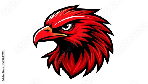 Red eagle head graphic