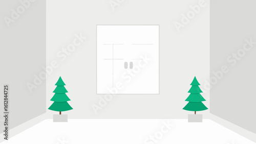 chic white room decorated pine