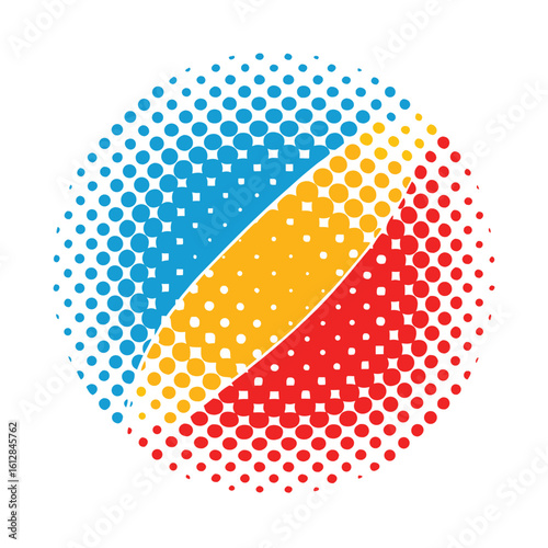 abstract halftone white background set in three colors 