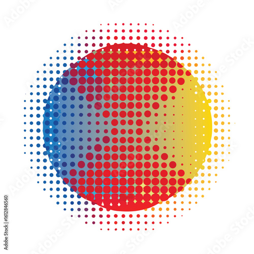 abstract halftone white background set in three colors 