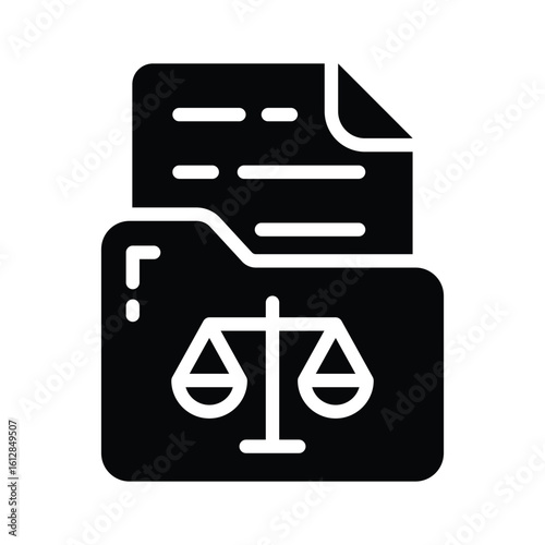 Well crafted glyph icon of secured legal folder