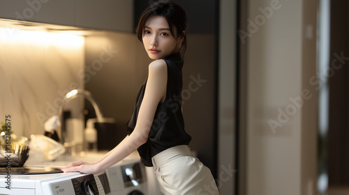 家事をする女性
