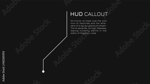 Hud Callout Data Panel For Digital Dashboard Readout