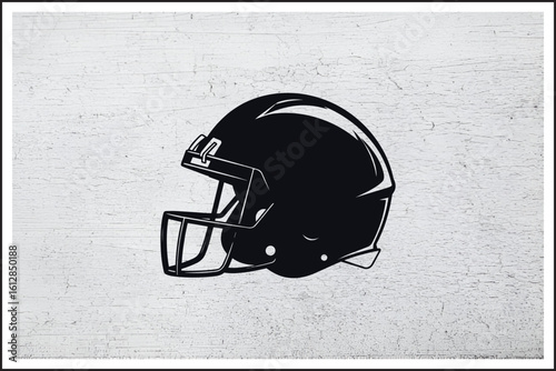 Blackout Football Helmet,
Gridiron Gear Icon,
Sleek Protective Headgear,
Modern Football Helmet Design