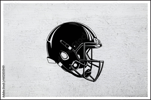 Blackout Football Helmet,
Gridiron Gear Icon,
Sleek Protective Headgear,
Modern Football Helmet Design