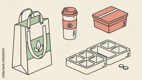 set of cardboard boxes
