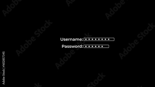 Simple computer display enter your password box prompt, username, user credentials data input, laptop monitor closeup, technology, authentication, cyber security, safety abstract concept, log in