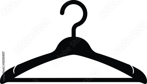 Clothes hanger silhouette vector, Coat hanger vector art