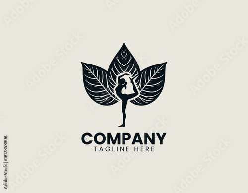 Nature Beauty Woman Goddess Wellness Spa Floral Vector Logo Design