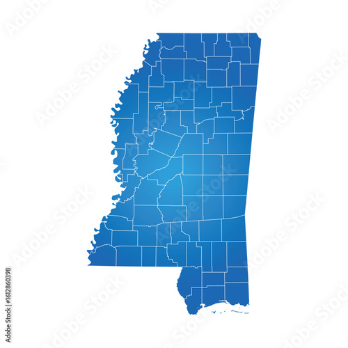 vector of Mississippi map