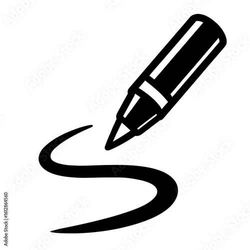 Marker Pen and Swirl Drawing - Artistic and Creative Tool