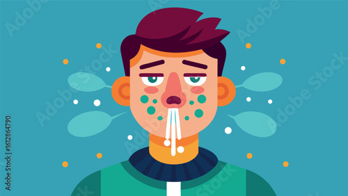 Feeling unwell with symptoms of cold and congestion while indoors during winter