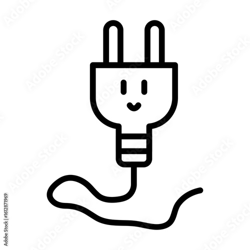 Extension Cord icon vector image. Can be used for Electrician Tools.