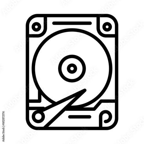 Hard Disk icon vector image. Can be used for Web Hosting.