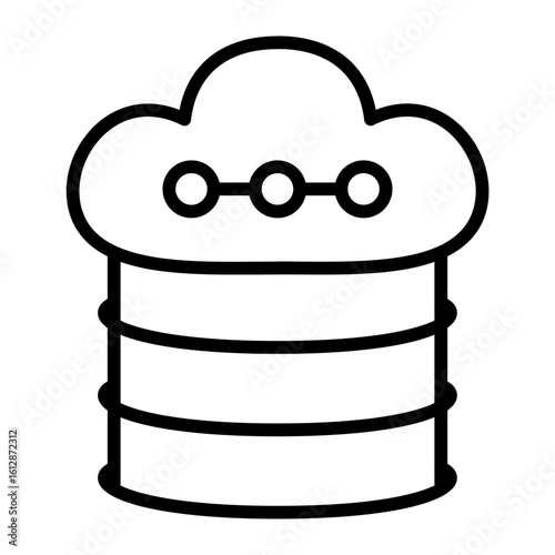 Cloud Database icon vector image. Can be used for Web Hosting.