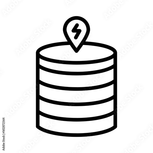 Database Speed icon vector image. Can be used for Web Hosting.