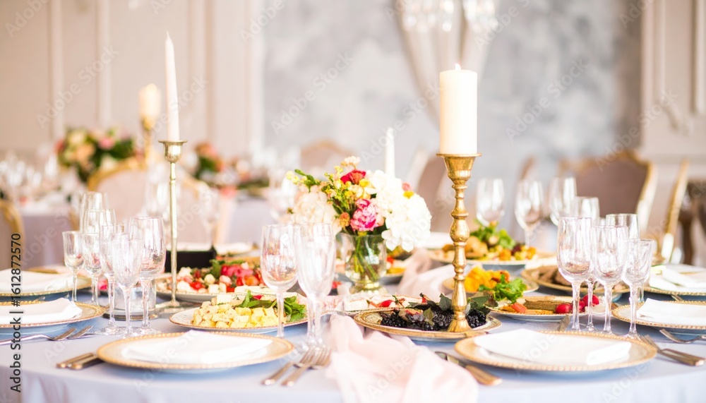 Fototapeta premium food on a luxurious table