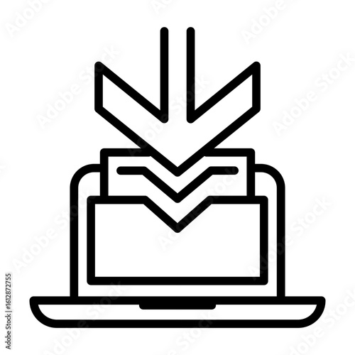 Download File icon vector image. Can be used for Web Hosting.