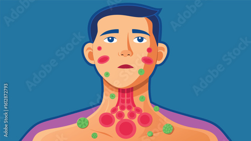 Understanding the human immune system and its response to pathogens in a graphic illustration