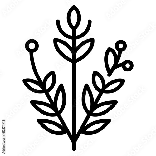 Herbs icon vector image. Can be used for Spa.