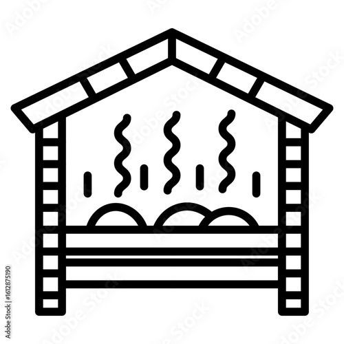 Sauna icon vector image. Can be used for Spa.