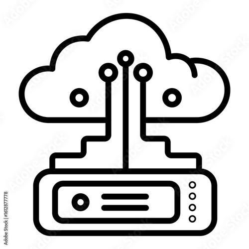 Cloud Storage icon vector image. Can be used for Seo and Web.