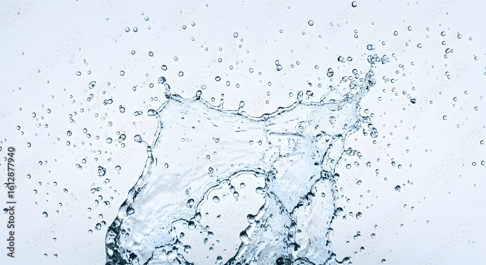 Dynamic Water Splash: Frozen Motion of Liquid Purity with Droplets and Ripples Dynamic Water Splash: Frozen Motion of Liquid Purity with Droplets and Ripples