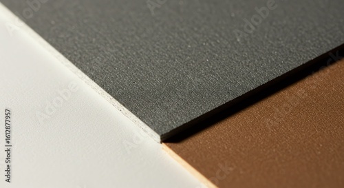 Textured Colorful Material Sheets in Neutral Gray Brown and White for Design and Craft Projects