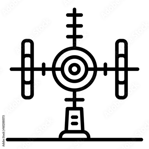 Space Station icon vector image. Can be used for Science Fiction.