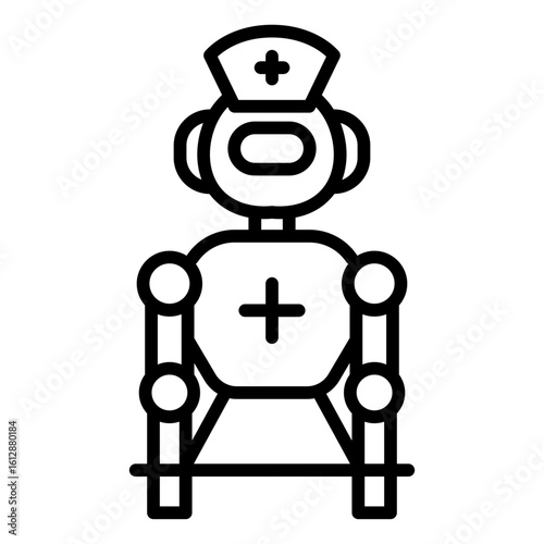 Robotic Nurse icon vector image. Can be used for Science Fiction.