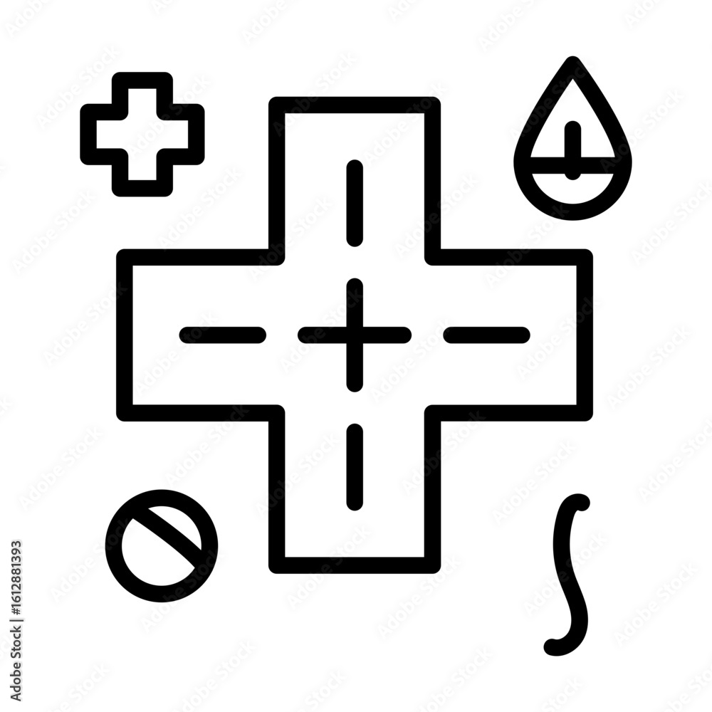 Fototapeta premium Trauma icon vector image. Can be used for Natural Disaster.
