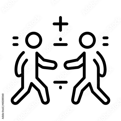 Meet icon vector image. Can be used for Prison.