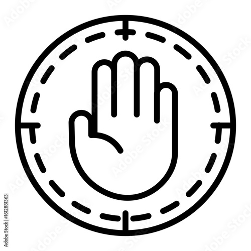 Stop icon vector image. Can be used for Prison.