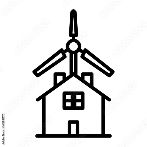 Home Wind icon vector image. Can be used for Natural Disaster.
