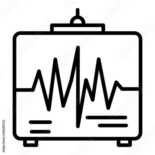 Seismograph icon vector image. Can be used for Natural Disaster.