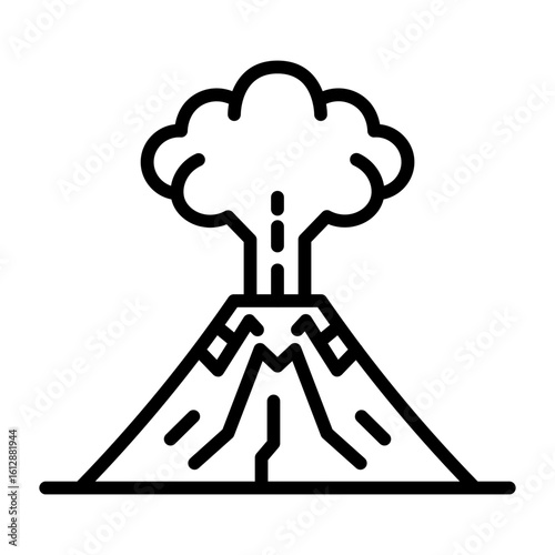 Volcano Eruption icon vector image. Can be used for Natural Disaster.