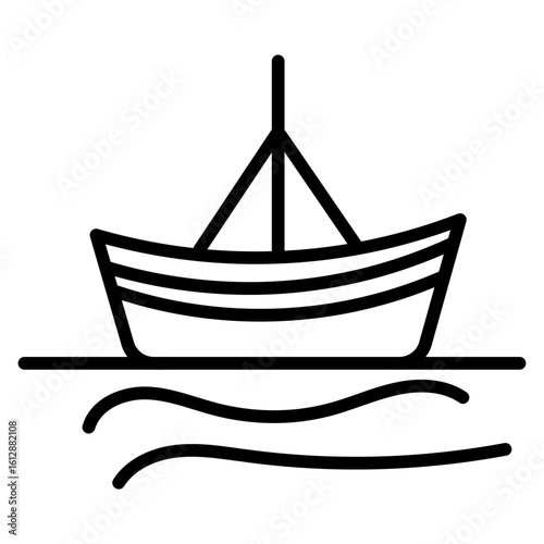 Boat Sink icon vector image. Can be used for Natural Disaster.