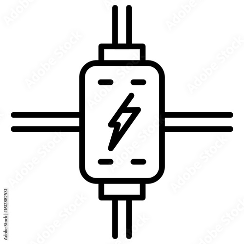 Relay icon vector image. Can be used for Electric Circuits.